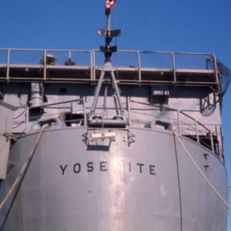rear of the USS Yosemite AD-19