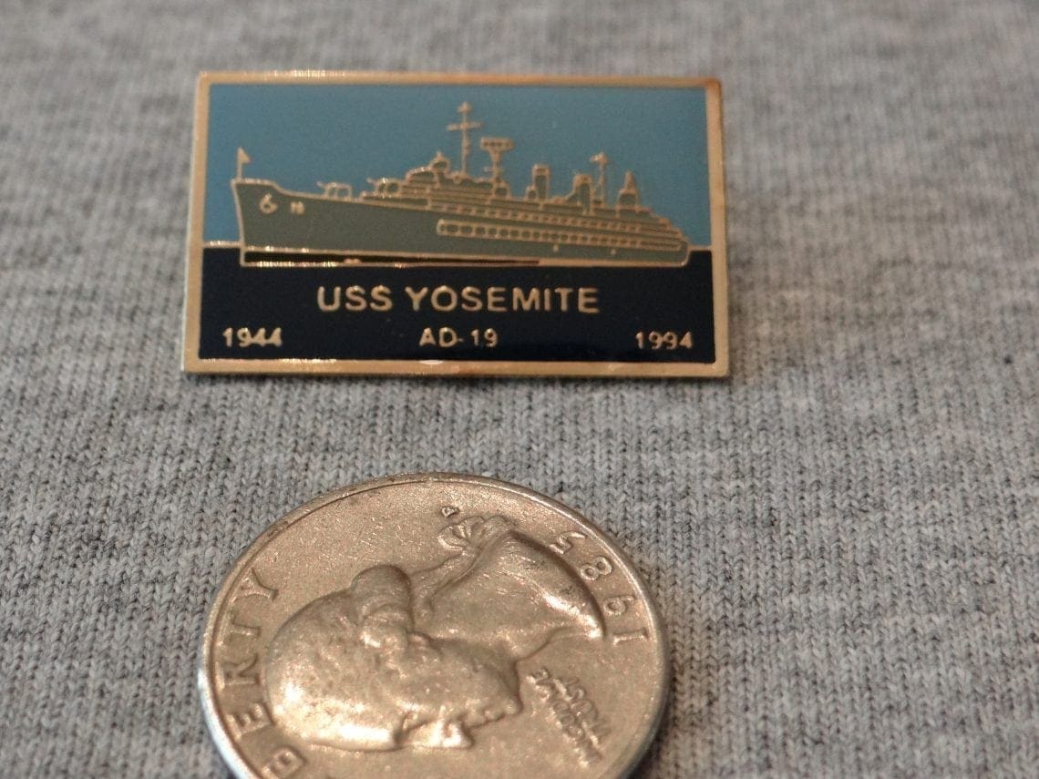 USS Yosemite Miniature Hat Pin