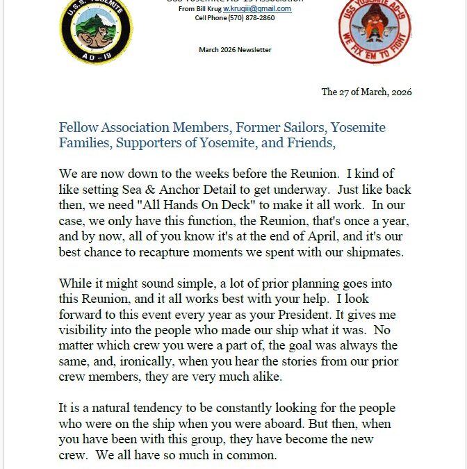 March 2026 Newsletter