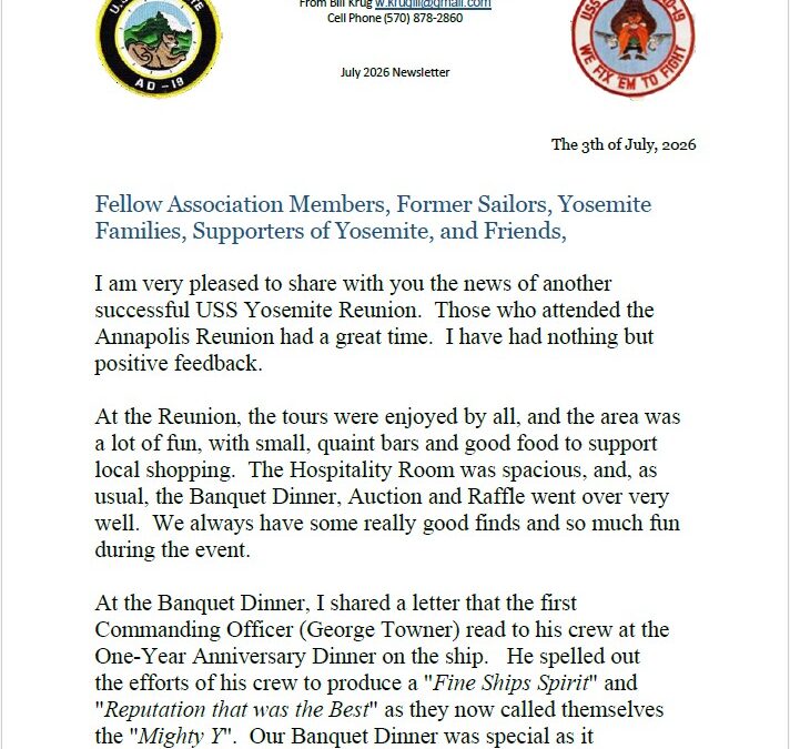 Post Reunion July 2026 Newsletter